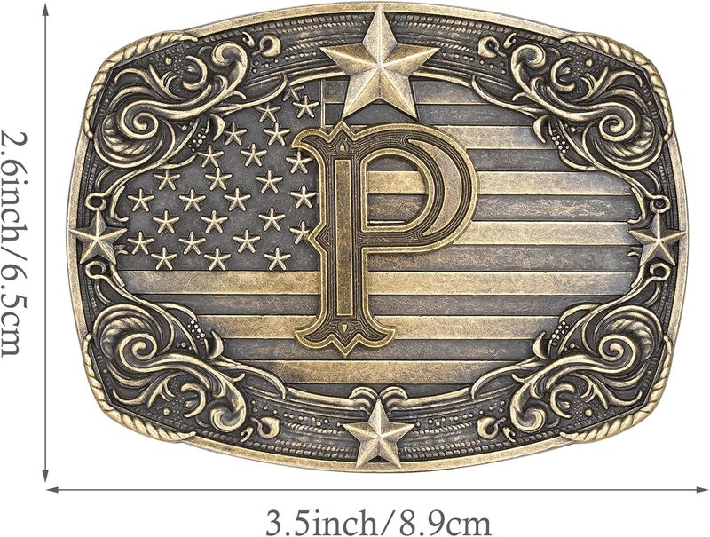 Flipslo Store Western Belt Buckle for Men Women Initial Letter A to Z Cowboy Belt Buckle Texas Buckle hebillas vaqueras para hombre - Image 2